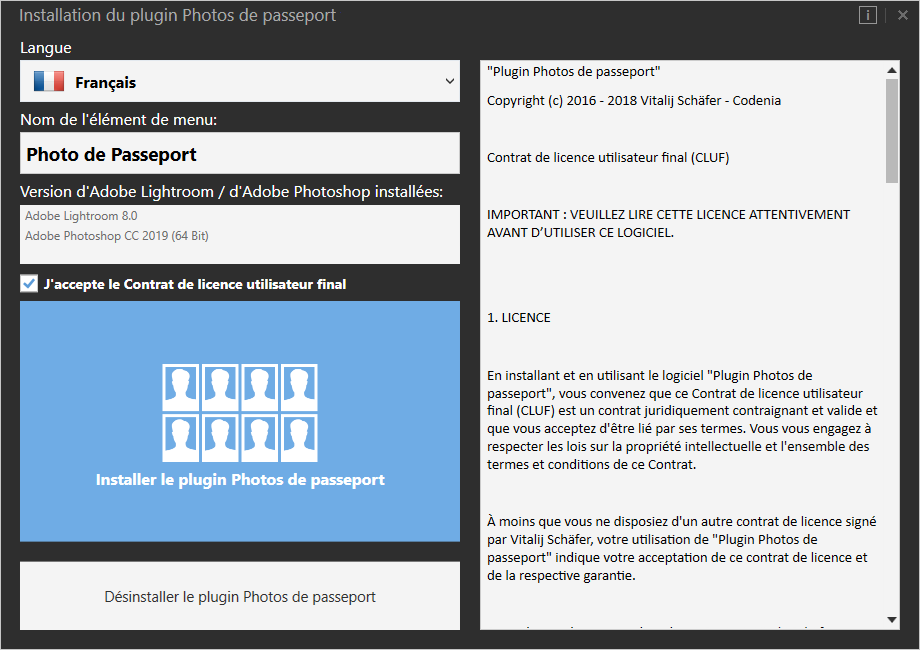 Passport Photo Plugin Installation